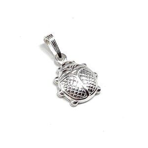 Italian Sterling Silver 3D Ladybug Pendant